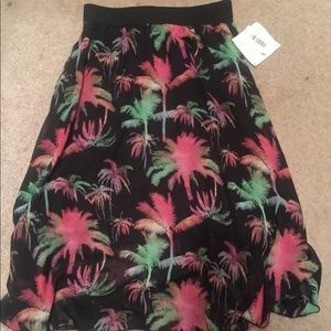 Lularoe lola skirt rainbow palms